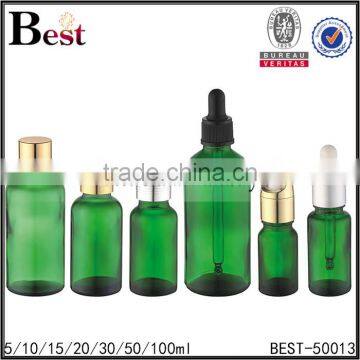 China Cosmetic Packaging Essential Oil 100ml Dropper Bottle Beautiful High Quality Green Glass Dropper Bottle Wholesale photo-5