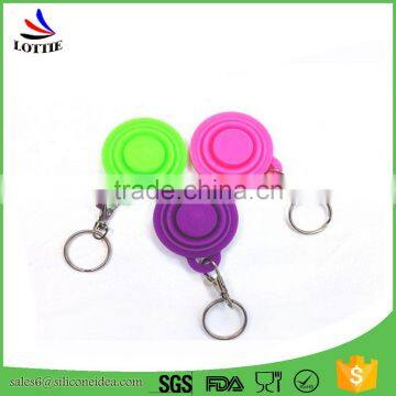 2016 Hot Selling Non-toxic Silicone Folding Cup With Key Chain photo-2