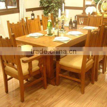 Antique Wooden tables and chairs sets dinning room furniture