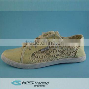 Comfortable women cheap canvas injection shoes wholesale in Guangzhou