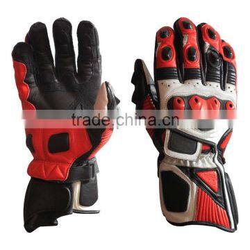 Motorbike Gloves with Contrast Combination