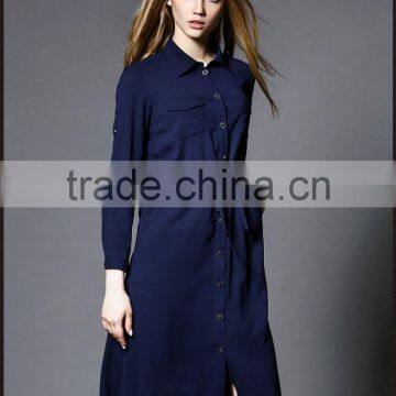 Fashion Mature Women Casual Dresses Clothes Long Sleeve Women Dresses Big Women Dresses photo-5