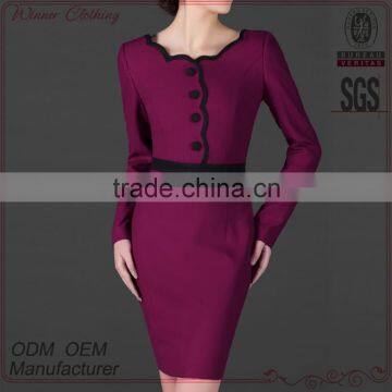 2014 new fashion casual OEM office dress uniforms