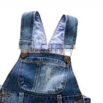 New Style Kid Overalls Boys Ripped Jeans Denim Pants 2017 photo-3