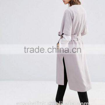 New Arrival High Quality Ladies Long Fashion Duster Coat Customized photo-4