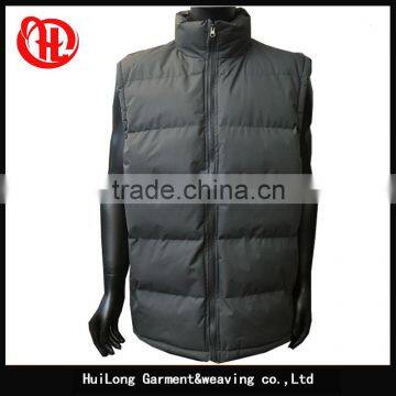 Simple style grey color polyester vest for men