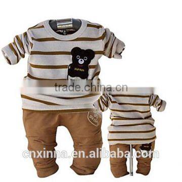 Fashionable Striple Long Sleeve ,boy's Cotton Blend Clothing Set photo-4