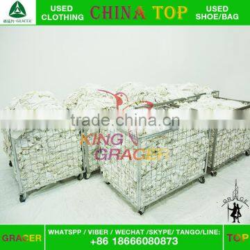 Factory Price Second Hand 100 Cotton Grey Fabric,wholesale Used Plain White Cotton Fabric photo-2