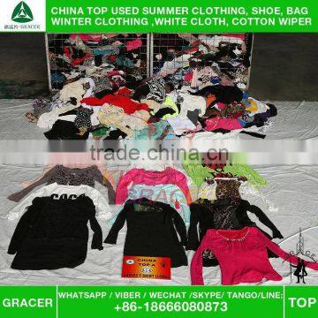 In Bales Clean Small Bales Girl Long Sleeve T-shirt Used Clothing Small Bales photo-2