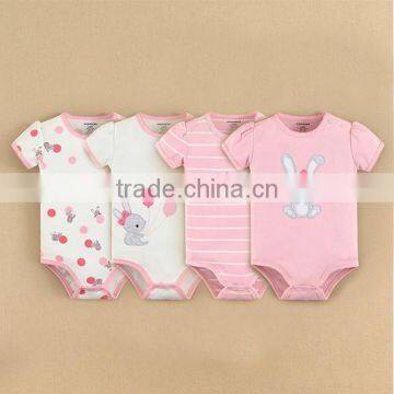 MOM AND BAB 2015 Baby Clothes Set 100% Cotton Embroidery Baby Romper Gift Set 4in1 photo-4