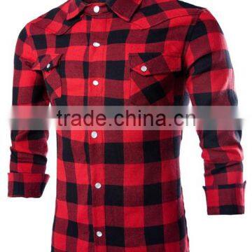 OEM Big Check High Visibility Flannel Shirts for Men With Double Pockets photo-2