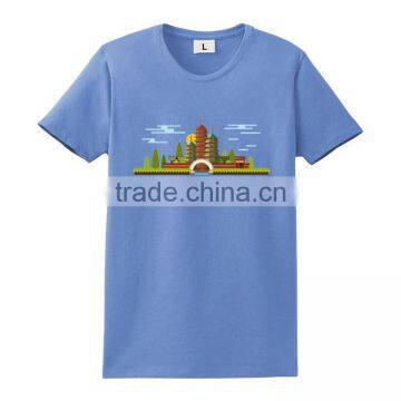 Rounded Hem 60% Cotton 40% Polyester Cheap Printing Muscle Fit t Shirt photo-3