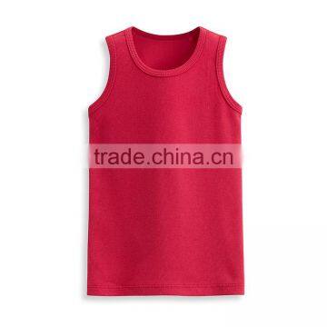 Children Clothing Fashion Style Newest Design Custom Kids Wholesale Plain White Tank Top photo-2