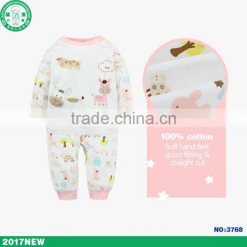 Importing from China factory children apparel with high quality 2 pcs baby pajamas