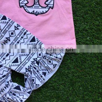 2016 Summer Design Girls Baby 2-7 Years Old Girls Hot Pink Strpies Clothing Capri Outfit Child Clothing With Matching Headband photo-3