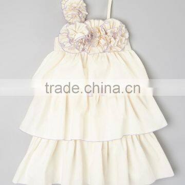 Newest Summer Tiered Floral Girl Dresses Cute Girl Princess Dress Soft Childen Clothes GD90428-27