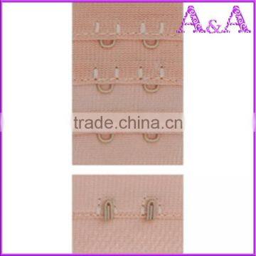 Nylon or polyester fabric bra hook and eye in 4 rows red in stock