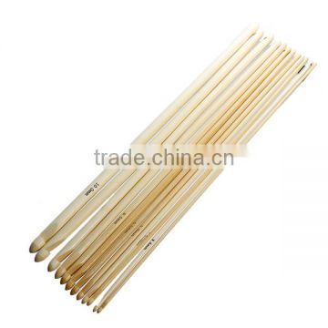 Hot Sale 12pcs Bleach Bamboo Double Point Crochet Hook