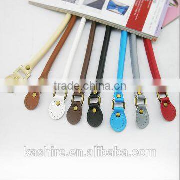 wholesale 40cm high quality mutil-color PU leather handle ,diy accessories