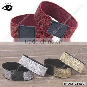 3 colors wide elastic ribbon shoe straps removable shoes straps