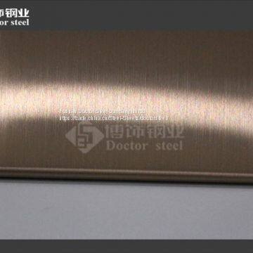 201 304 316 Stainless Steel Sheet ,rose Golden HL Decorative Stainless Steel photo-3