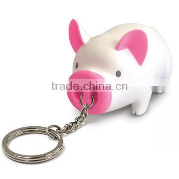 cheap advertising pigg shaped keychain