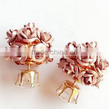 Ball-flower Fashion Diamond Stone Jewelry Stud Earrings photo-6