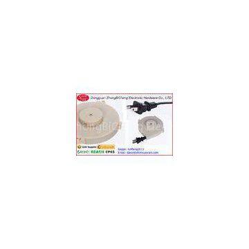 White 1.6m 2 pin Power Cord One Way Retractable Cable AC 110V-220V
