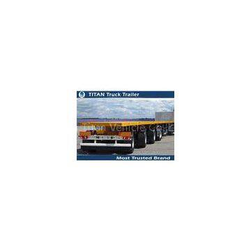 4 Axles 60 tons 40ft Flatbed Semi Trailer with mechanical steel spring suspension