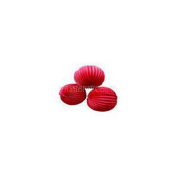 Solid Color Round Accordion Paper Lanterns , hanging wedding lanterns