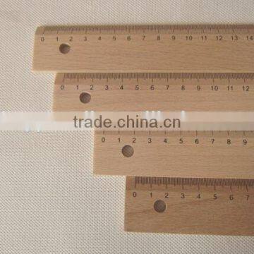 Hot selling top quality straight school wooden ruler for promotion 30cm