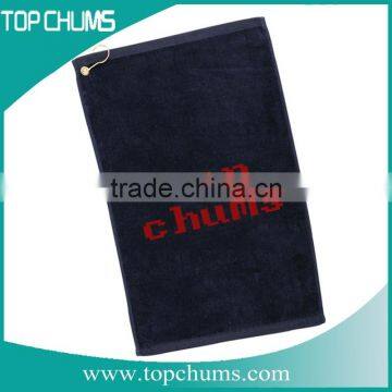 logo embroidered golf towel,microfiber chamois golf towel,wholesale high quality golf sport towel