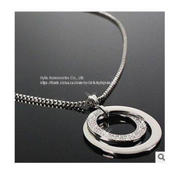 Fashion Jewelry Pavee Circle Necklace