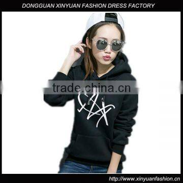 Latest Women Autumn Clothes Thick Fleece Pullover Hoodies coats,Custom Fashion Pullover Embroidery Hoodies for Women