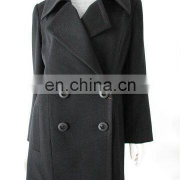 SFC-552 Black color luxury women pure cashmere coat