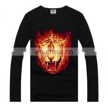 Animal printed 3d t-shirt,men long sleeves t-shirt