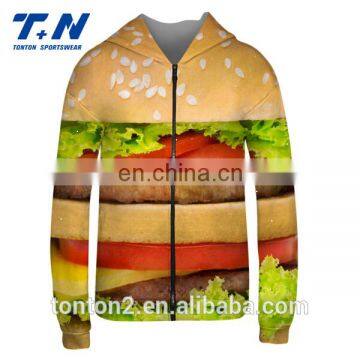 men custom sublimation zipper-up hoodies for wholesale