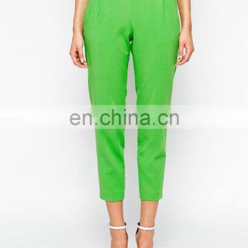 2015 new style green color 3 quarter women stretch pants