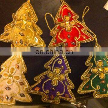 EMBROIDERY CHRISTMAS TREE ORNAMENTS HANGINGS new models