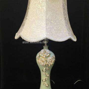 handwork firing ceramic artware table lamp