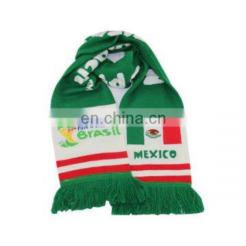 Best selling Acrylic Knitted World Cup Football Scarf knitting pattern