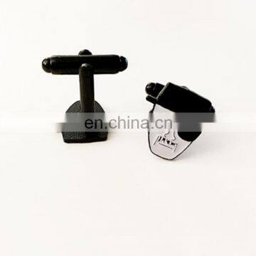 China Wholesale Custom Metal Black Heisenberg Man Cufflink Manufacturer photo-2