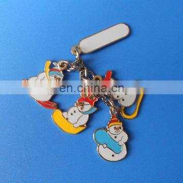 New fancy gifts snowman metal key strings charms