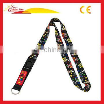 Printed Polyester Custom ID Card Ribbon Lanyard Neck Strap