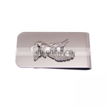 custom metal silver wallet money clip