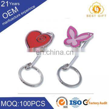 Heart Shape Token Metal Medal Foldable Purse Hanger / Banger Hook photo-2