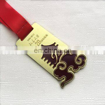 China custom ancient house anniversary medal for Beijing school