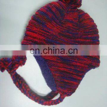 Knitted warm winter kid hat