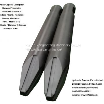 Supplier atlas copco breaker hammer spare parts chisel moil points MB500,MB700,MB800,MB1000,PB110