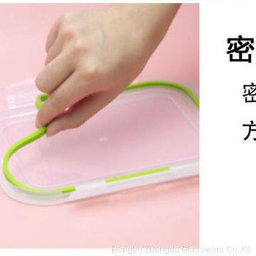 Borosilicate Glass Food Container With Divider/Food Storage Jar/ Micro Wave Safe Meal Container photo-5